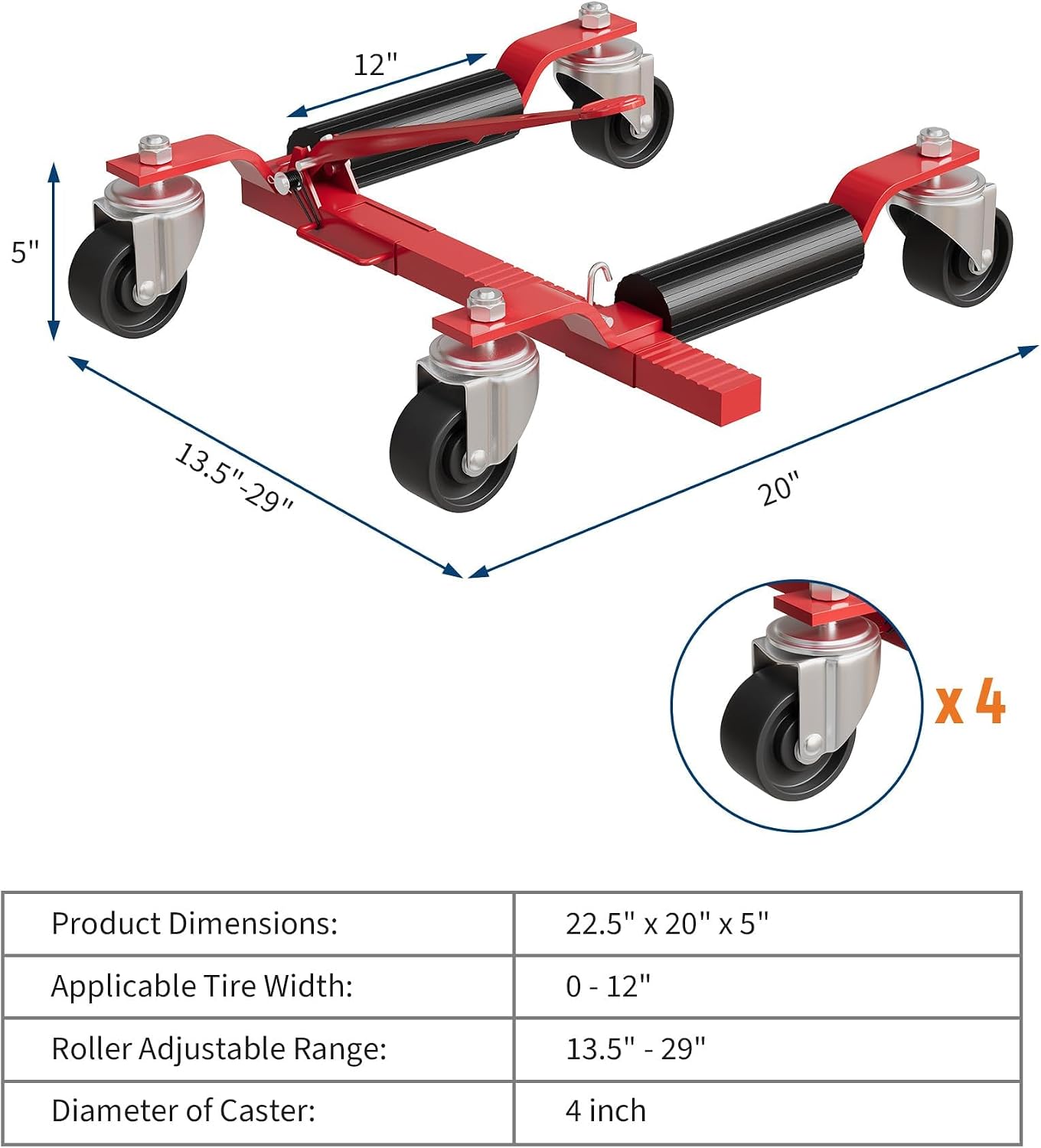Tacleekii 2 4 Pack Car Wheel D - Car Jack ulasan dan harga